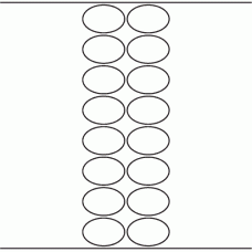 1133 - Label Size 48mm x 32mm Oval - 4,000 labels per roll 