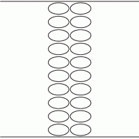 1136 - Label Size 45mm x 25mm Oval - 4,960 labels per roll