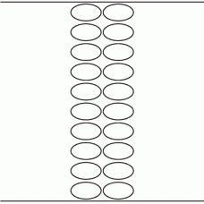 1136 - Label Size 45mm x 25mm Oval - 4,960 labels per roll 