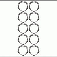 1141 - Label Size 48mm Starburst - 2,760 labels per roll