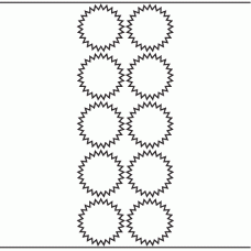 1141 - Label Size 48mm Starburst - 2,760 labels per roll 
