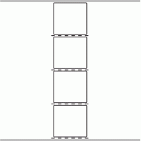 1175 - Label Size 105mm x 100mm (With Perf) - 650 labels per roll