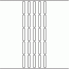 1185 - Label Size 7mm x 40mm - 8,110 labels per roll 