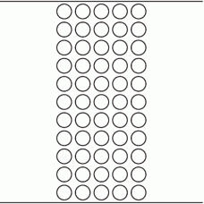 1186 - Label Size 15mm dia - 18,950 labels per roll 