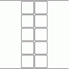 1197 - Label Size 50mm x 50mm - 2,590 labels per roll 